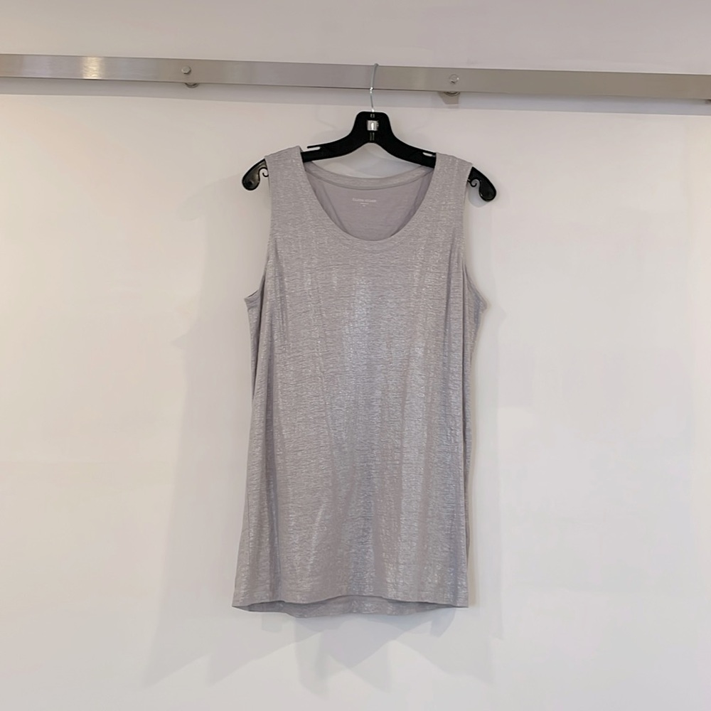 Shimmery 100% linen sleeveless tunic